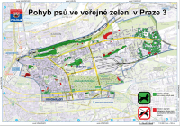 Pohyb psů ve veřejné zeleni v Praze 3